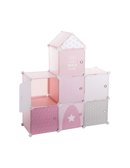 Estantería Atmosphera Pink Castle Infantil Modular Polipropileno (95,5 x 32 x 109 cm) | Tienda24 Tienda24.eu