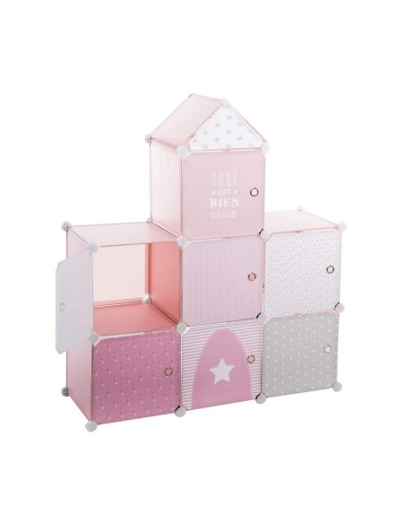 Estantería Atmosphera Pink Castle Infantil Modular Polipropileno (95,5 x 32 x 109 cm) | Tienda24 Tienda24.eu