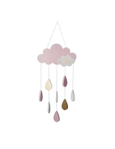 Carrossel para Berço Atmosphera Nuvens Cor de Rosa Madeira MDF de Atmosphera, Móbiles - Ref: S7907956, Precio: €11.37, Descue...