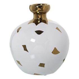 Vase Alexandra House Living Blanc Doré Céramique 19 x 19 x 22 cm de Alexandra House Living, Vases - Réf : D1621133, Prix : 48...