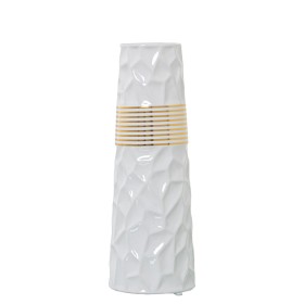 Vase Alexandra House Living White Grey Ceramic 10 x 28 cm by Alexandra House Living, Vases - Ref: D1621146, Price: 18,89 €, D...