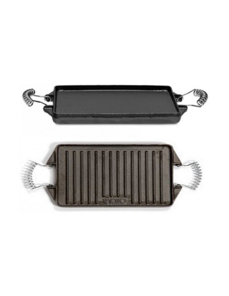 Griddle Plate Vaello Grey Cast Iron (47 x 27 cm) | Tienda24 Tienda24.eu