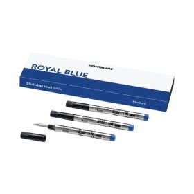 Cartuccia di ricambio per penna Montblanc ROYAL BLUE Azzurro (3 Unità) di Montblanc, Penne a sfera - Rif: S72103369, Prezzo: ...