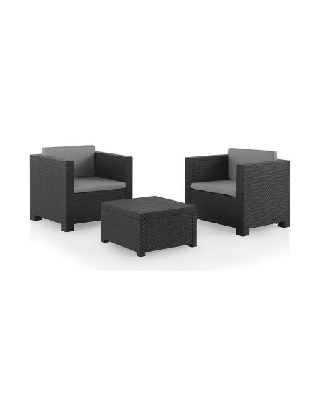 Conjunto de Mesa com 2 Poltronas SP Berner Diva tete grafit | Tienda24 Tienda24.eu