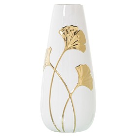 Vase Alexandra House Living White Golden Ceramic Flowers 16 x 17 x 33 cm by Alexandra House Living, Vases - Ref: D1621169, Pr...