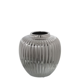 Vase Alexandra House Living Silver Ceramic 21 x 21 x 22 cm by Alexandra House Living, Vases - Ref: D1621205, Price: 48,17 €, ...