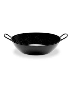 Padella Honda con Manici Vaello Nero Acciaio Smaltato (Ø 40 cm) da Vaello, Padelle universali - Ref: S7909218, Precio: 25,46 ...