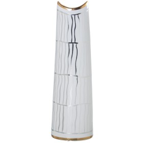 Vase Alexandra House Living Blanc Doré Céramique 13 x 14 x 41 cm de Alexandra House Living, Vases - Réf : D1621235, Prix : 69...