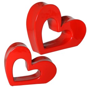 Set of Figures Alexandra House Living Red Ceramic Hearts (2 Pieces) by Alexandra House Living, Collectables - Ref: D1621244, ...