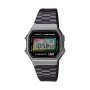 Relógio masculino Casio A168WEUC-1AER Preto Cinzento (Ø 36 mm) de Casio, Relógios com braselete - Ref: S72104522, Preço: 115,...