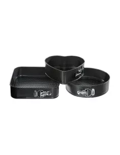 Set de Moldes de Repostería Plateado Aluminio 19,5 x 19,5 x 6 cm 4 Piezas (12 Unidades) | Tienda24 Tienda24.eu