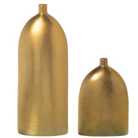 Set of 2 Vases Alexandra House Living Golden Ceramic 16 x 20 x 52 cm (2 Pieces) by Alexandra House Living, Vases - Ref: D1621...