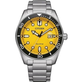 Men's Watch Citizen OF COLLECTION - MARINE 1760 ECO DRIVE - YELLOW Yellow Silver (Ø 43 mm) by Citizen, Wrist Watches - Ref: S...