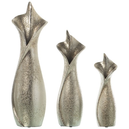 Set of 3 Vases Alexandra House Living Silver Ceramic 13 x 45 x 27 cm (3 Pieces) by Alexandra House Living, Vases - Ref: D1621...