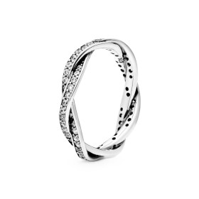 Ladies' Ring Pandora SPARKLING TWISTED LINES - RING - SIZE 58 by Pandora, Rings - Ref: S72105801, Price: 94,22 €, Discount: %