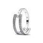 Ladies' Ring Pandora SIGNATURE LOGO & PAVE DOUBLE BAND - RING - SIZE 52 by Pandora, Rings - Ref: S72105828, Price: 86,72 €, D...