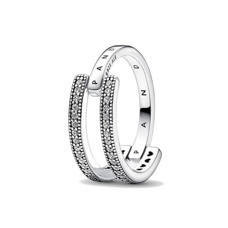 Anello Donna Pandora SIGNATURE LOGO & PAVE DOUBLE BAND - RING - SIZE 56 di Pandora, Anelli - Rif: S72105830, Prezzo: 86,72 €,...