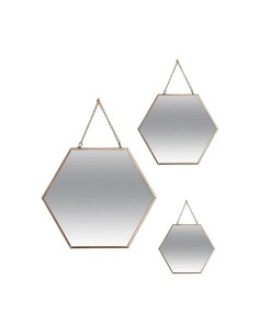 Wall mirror Alexandra House Living Golden Metal Flower 5 x 63 x 63 cm | Tienda24 Tienda24.eu