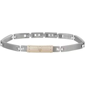 Bracelete masculino Maserati ICONIC Couro Aço inoxidável de Maserati, Pulseiras - Ref: S72106002, Preço: 75,27 €, Desconto: %