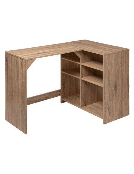 Escritorio 5five 6 Estantes Forma de L Natural Madera 110 x 75 x 69 cm | Tienda24 Tienda24.eu