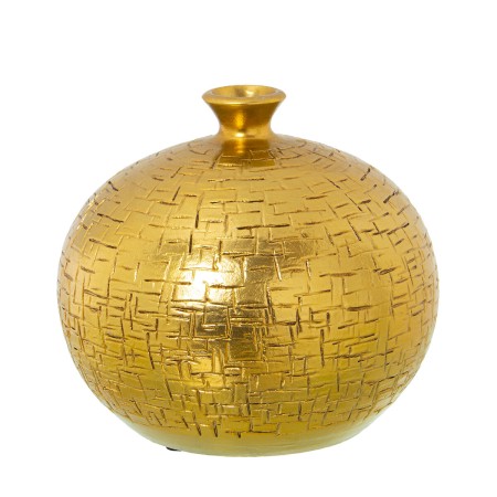 Vase Alexandra House Living Golden Ceramic 20 x 19 cm by Alexandra House Living, Vases - Ref: D1621390, Price: 22,36 €, Disco...