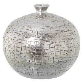 Vase Alexandra House Living Silver Ceramic 25 x 25 x 21 cm by Alexandra House Living, Vases - Ref: D1621393, Price: 48,17 €, ...