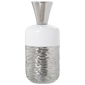 Vase Alexandra House Living Blanc Argenté Céramique 21 x 19 x 43 cm de Alexandra House Living, Vases - Réf : D1621403, Prix :...