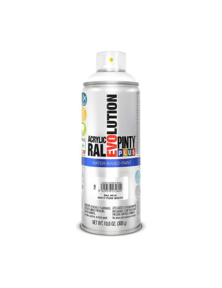 Vernice spray Pintyplus Evolution RAL 9010 Mat Base d'acqua Pure White 400 ml da Pintyplus, Vernice a spray - Ref: S7910627, ...