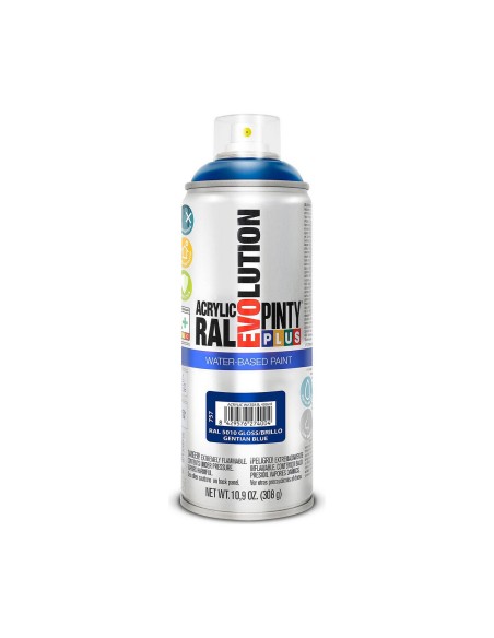 Sprühfarbe Pintyplus Evolution RAL 5010 Wasserbasis Gentian Blue 400 ml | Tienda24 Tienda24.eu