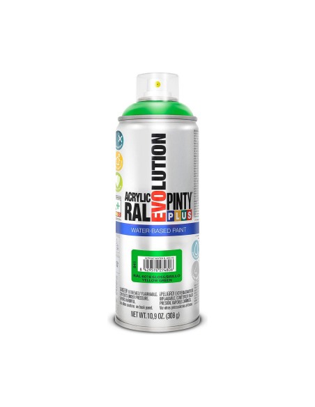 Peinture en spray Pintyplus Evolution RAL 6018 Base d'eau Yellow Green 400 ml | Tienda24 Tienda24.eu