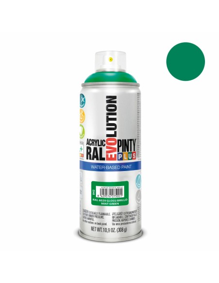 Peinture en spray Pintyplus Evolution RAL 6029 Base d'eau Mint Green 400 ml | Tienda24 Tienda24.eu