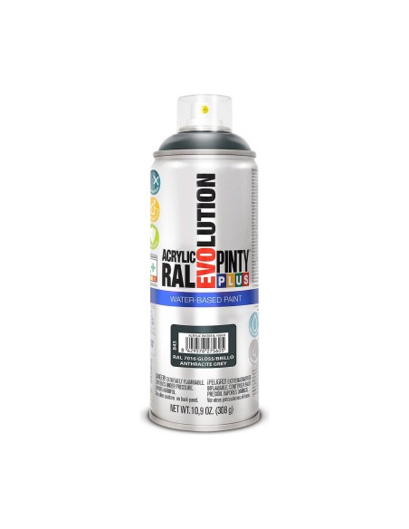 Sprühfarbe Pintyplus Evolution RAL 7016 Wasserbasis Anthrazit 400 ml | Tienda24 Tienda24.eu