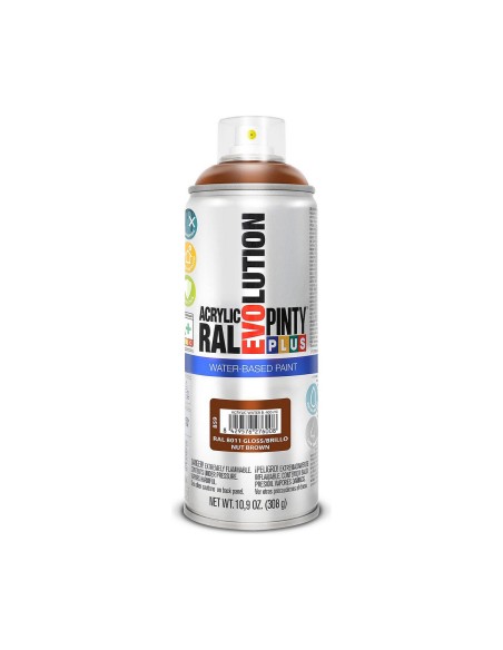 Pintura en spray Pintyplus Evolution RAL 8011 Base de agua Nut Brown 400 ml | Tienda24 Tienda24.eu