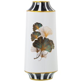 Vase Alexandra House Living Blanc Noir Céramique Fleurs 15 x 15 x 30 cm de Alexandra House Living, Vases - Réf : D1621415, Pr...