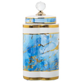 Potiche Alexandra House Living Bleu Blanc Doré Céramique 18 x 30 cm de Alexandra House Living, Vases - Réf : D1621419, Prix :...