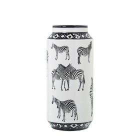 Vaso Alexandra House Living Branco Cerâmica Zebra 16 x 16 x 29 cm de Alexandra House Living, Jarrões - Ref: D1621423, Preço: ...