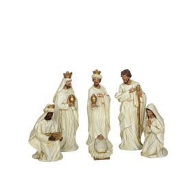 Set de Figuras Romimex Blanco Resina 10 x 23 x 8 cm Nacimiento/Belén 6 Piezas de Romimex, Navidad - Ref: D1618138, Precio: 97...