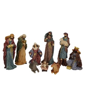 Set of Figures Romimex Multicolour Resin 13 x 33 x 13 cm Nativity/Bethlehem Three Kings 9 Pieces by Romimex, Christmas - Ref:...