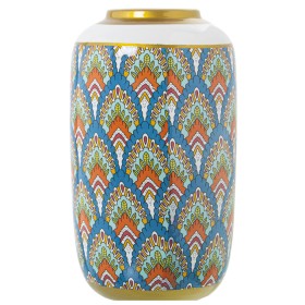 Vase Alexandra House Living Blanc Doré Céramique 18 x 18 x 30 cm de Alexandra House Living, Vases - Réf : D1621430, Prix : 81...