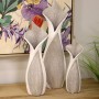 Set de 3 Jarrones Alexandra House Living Blanco Gris Cerámica 14 x 27 x 42 cm (3 Piezas) de Alexandra House Living, Jarrones ...