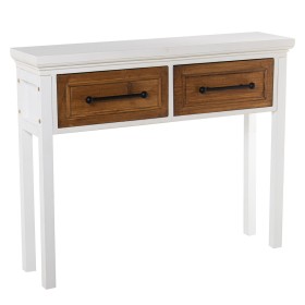 Console Alexandra House Living Blanc Bois 100 x 80 x 25 cm de Alexandra House Living, Tables - Réf : D1624367, Prix : 277,92 ...