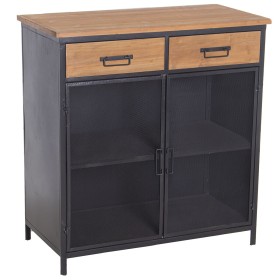 Credenza Alexandra House Living Marrone Nero Metallo 80 x 85 x 40 cm di Alexandra House Living, Credenze e buffet - Rif: D162...