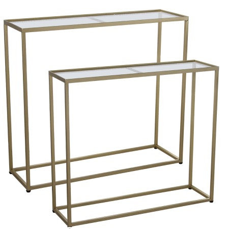 Tables set Alexandra House Living Transparent Golden Metal 2 Pieces by Alexandra House Living, Tables - Ref: D1624399, Price:...