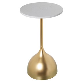 Mesa de apoio Alexandra House Living Branco Dourado Madeira 35 x 60 x 35 cm de Alexandra House Living, Jogos de móveis - Ref:...