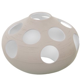 Vase Alexandra House Living Ecru Ceramic Stripes Circles 32 x 32 x 25 cm by Alexandra House Living, Vases - Ref: D1621448, Pr...