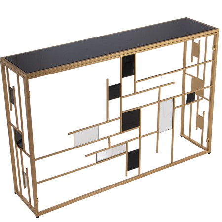 Consola Alexandra House Living Cinzento Dourado Metal 120 x 80 x 28 cm de Alexandra House Living, Jogos de móveis - Ref: D162...