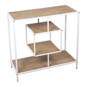 Consola Alexandra House Living Branco Castanho Metal 80 x 80 x 35 cm de Alexandra House Living, Jogos de móveis - Ref: D16244...