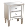 Mesa de Cabeceira Alexandra House Living Champagne Madeira Espelho 49 x 62 x 33 cm de Alexandra House Living, Mesinhas de cab...