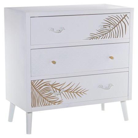 Cassettiera Alexandra House Living Bianco Dorato Legno 80 x 80 x 40 cm di Alexandra House Living, Comò e cassettiere - Rif: D...