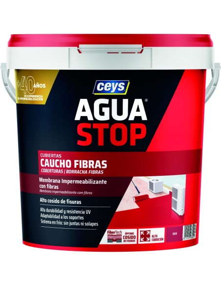 Impermeabilizante Ceys Aguastop Rojo Caucho 5 kg | Tienda24 Tienda24.eu